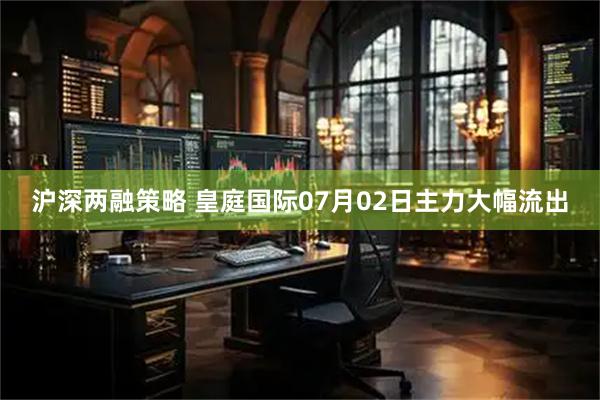 沪深两融策略 皇庭国际07月02日主力大幅流出