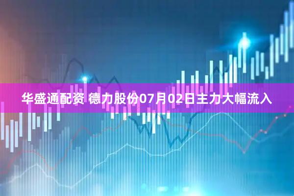 华盛通配资 德力股份07月02日主力大幅流入