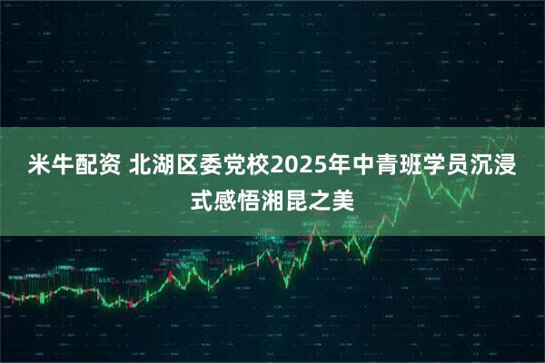 米牛配资 北湖区委党校2025年中青班学员沉浸式感悟湘昆之美